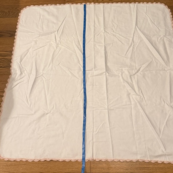 White Baby Blanket with Pink Trim | Soft and Cozy | VGUC - Picture 9 of 10